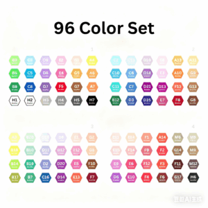 96 Colors Fuse Beads Deluxe Kit (Each color×1000≈10g)(2.6mm)
